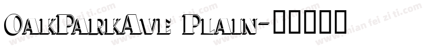 OakParkAve Plain字体转换